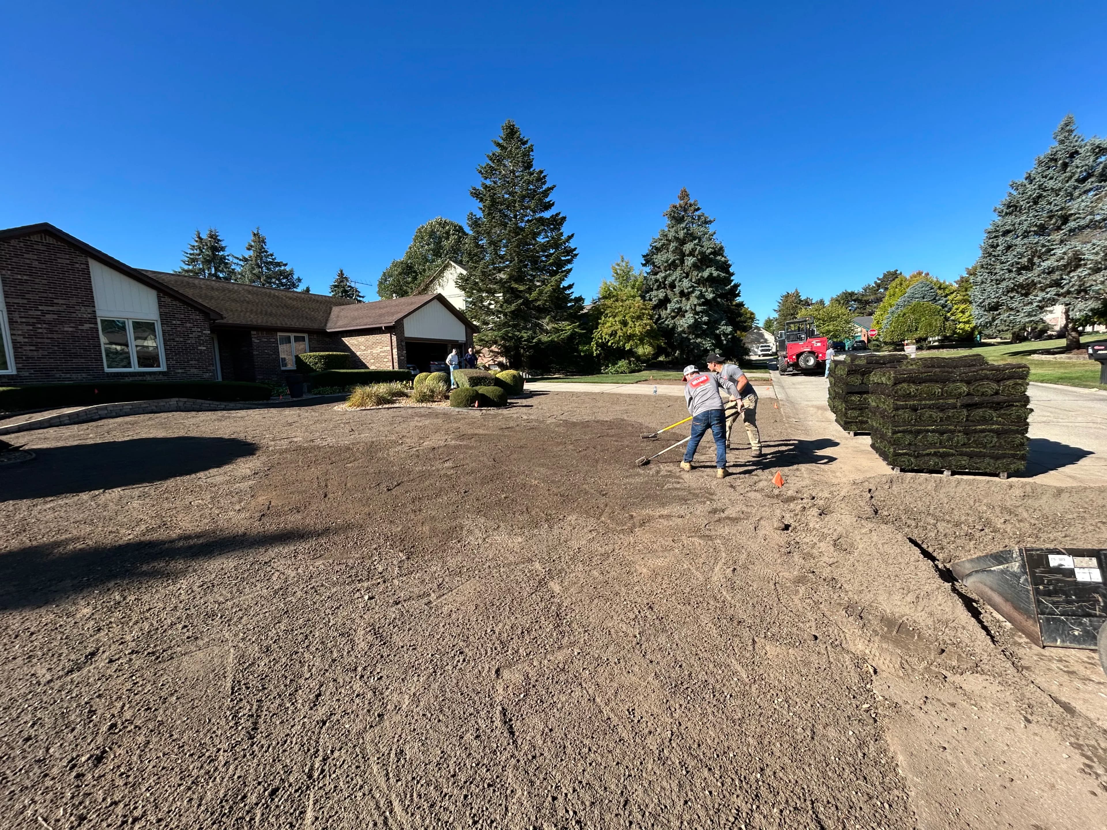 Project Full Lawn Tearout Grading and Sod Install in Farmington Hills image