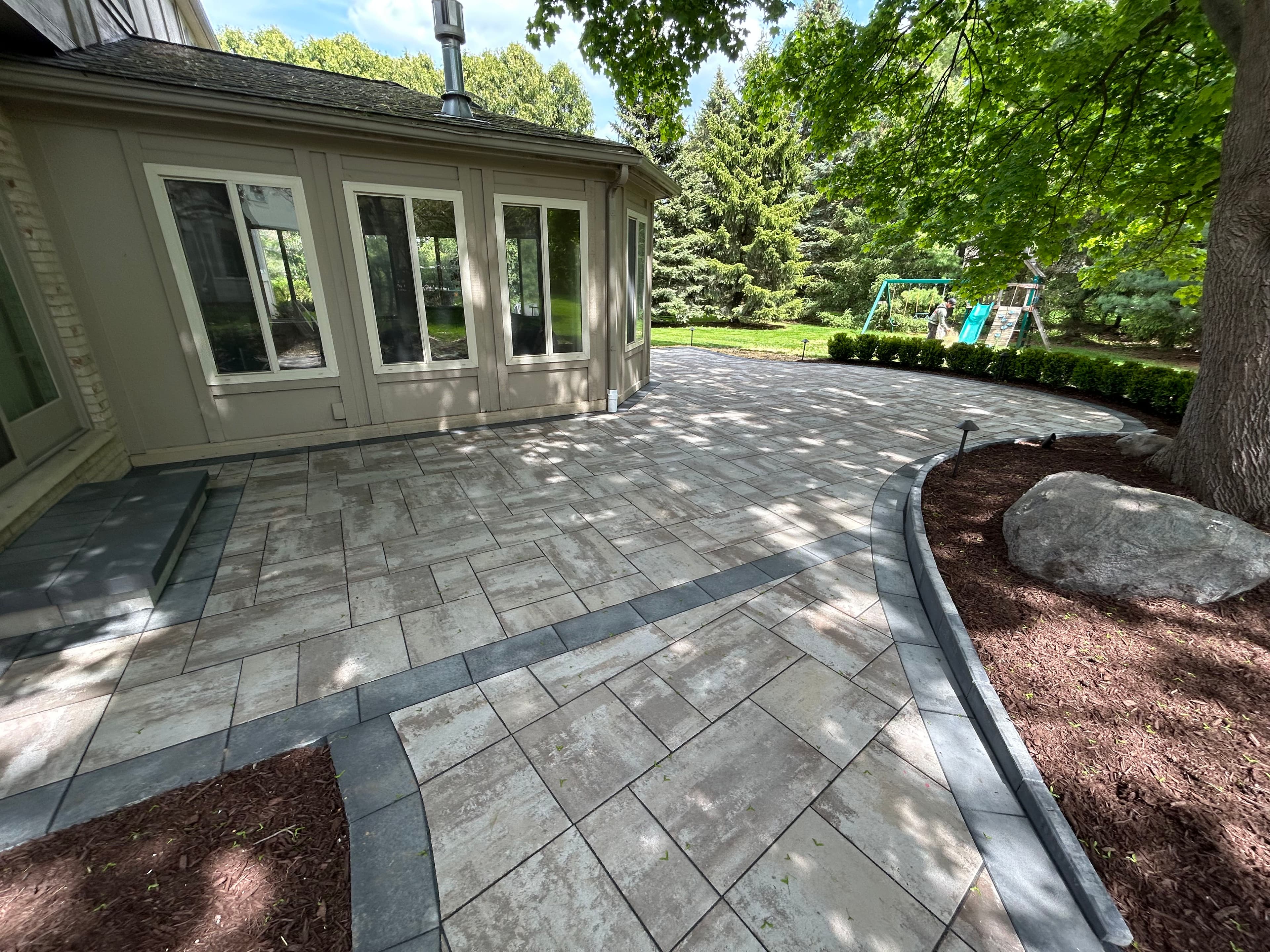 Project Large Paver Patio and Walkway Built for Day and Night Use image