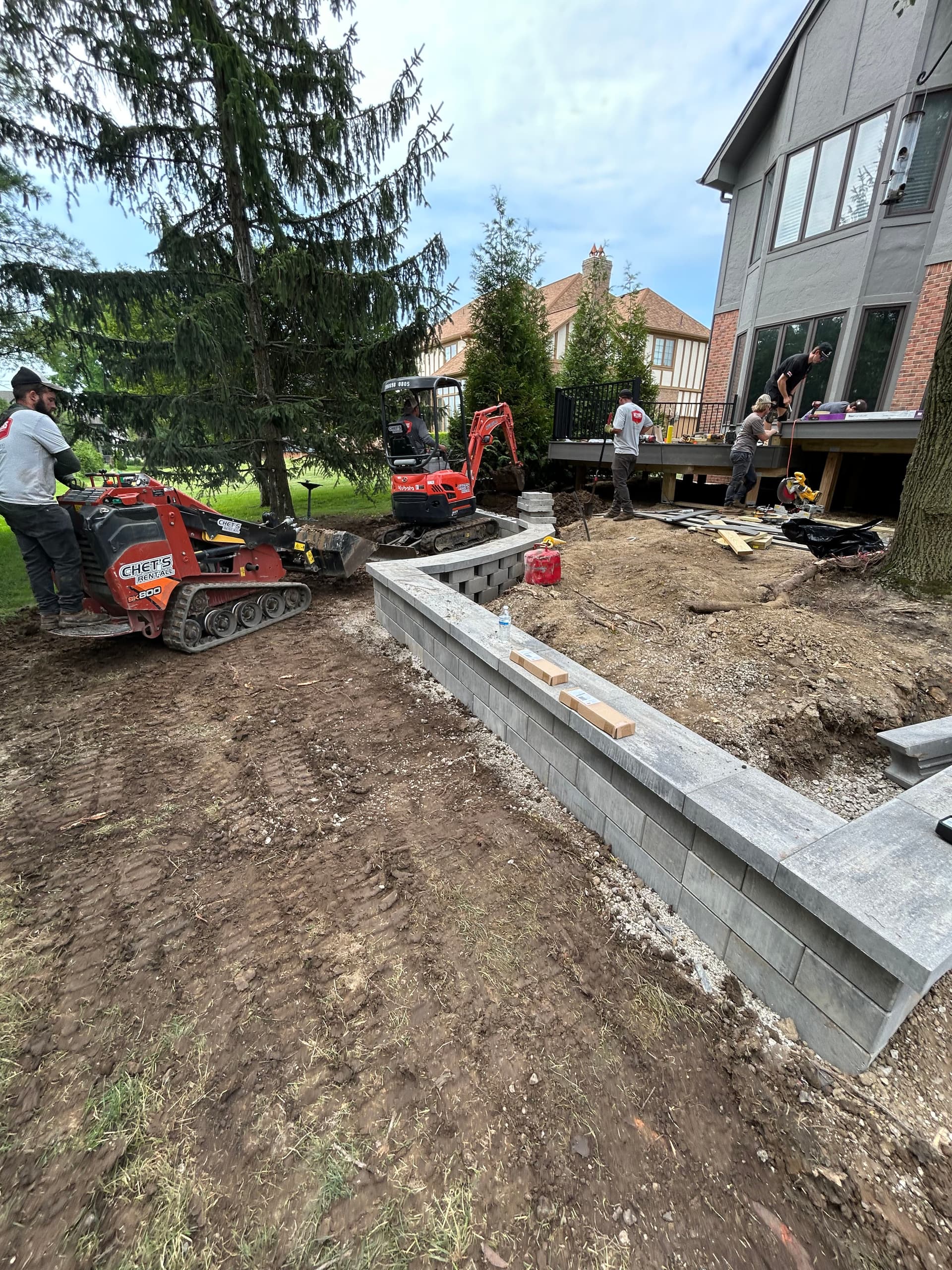 Paver Walkway and Retaining Wall Build in Troy MI image