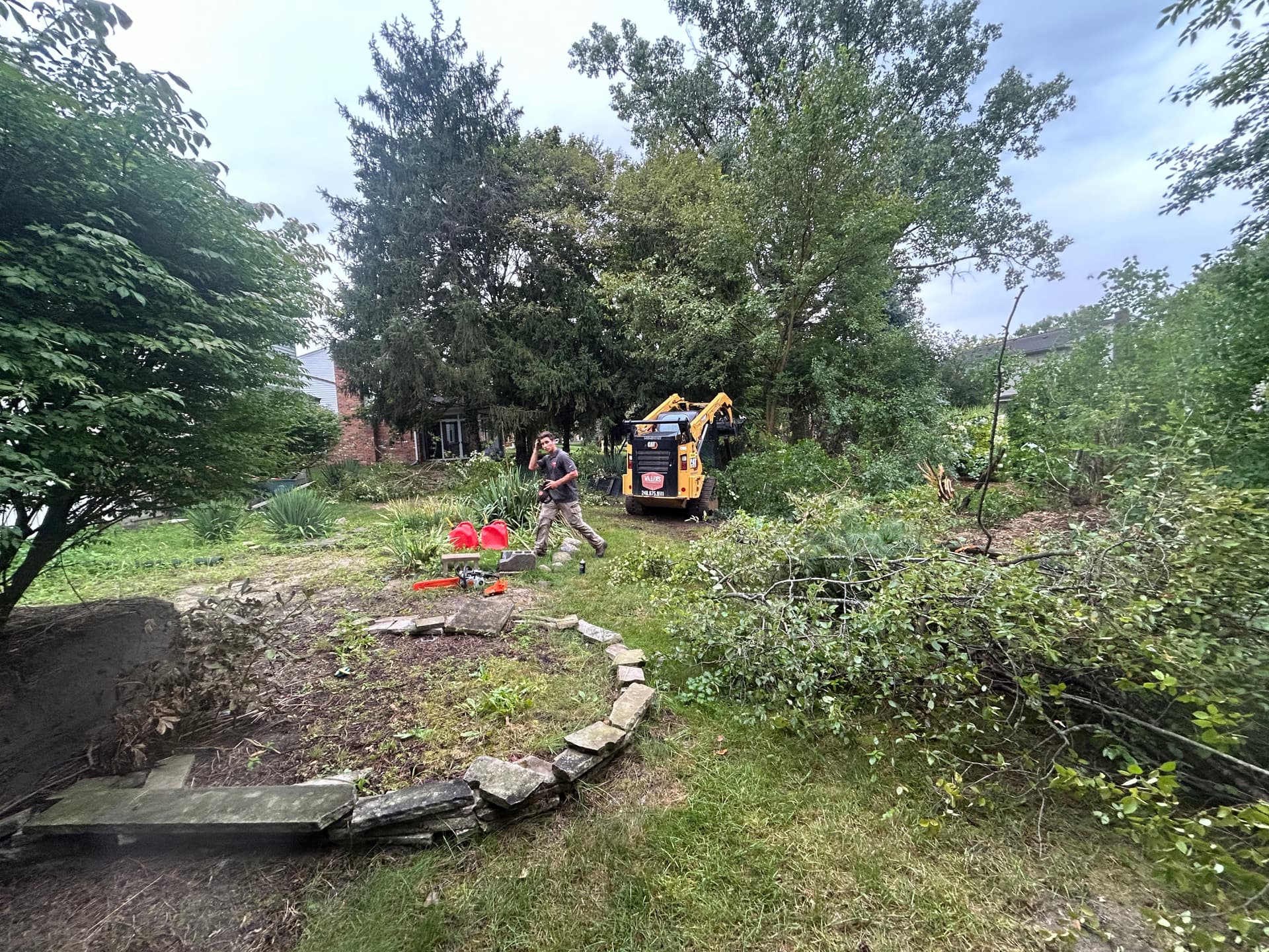 Gallery photos for Plymouth Backyard Gets a Paver Patio Fire Pit and Fresh Landscape: Image #1