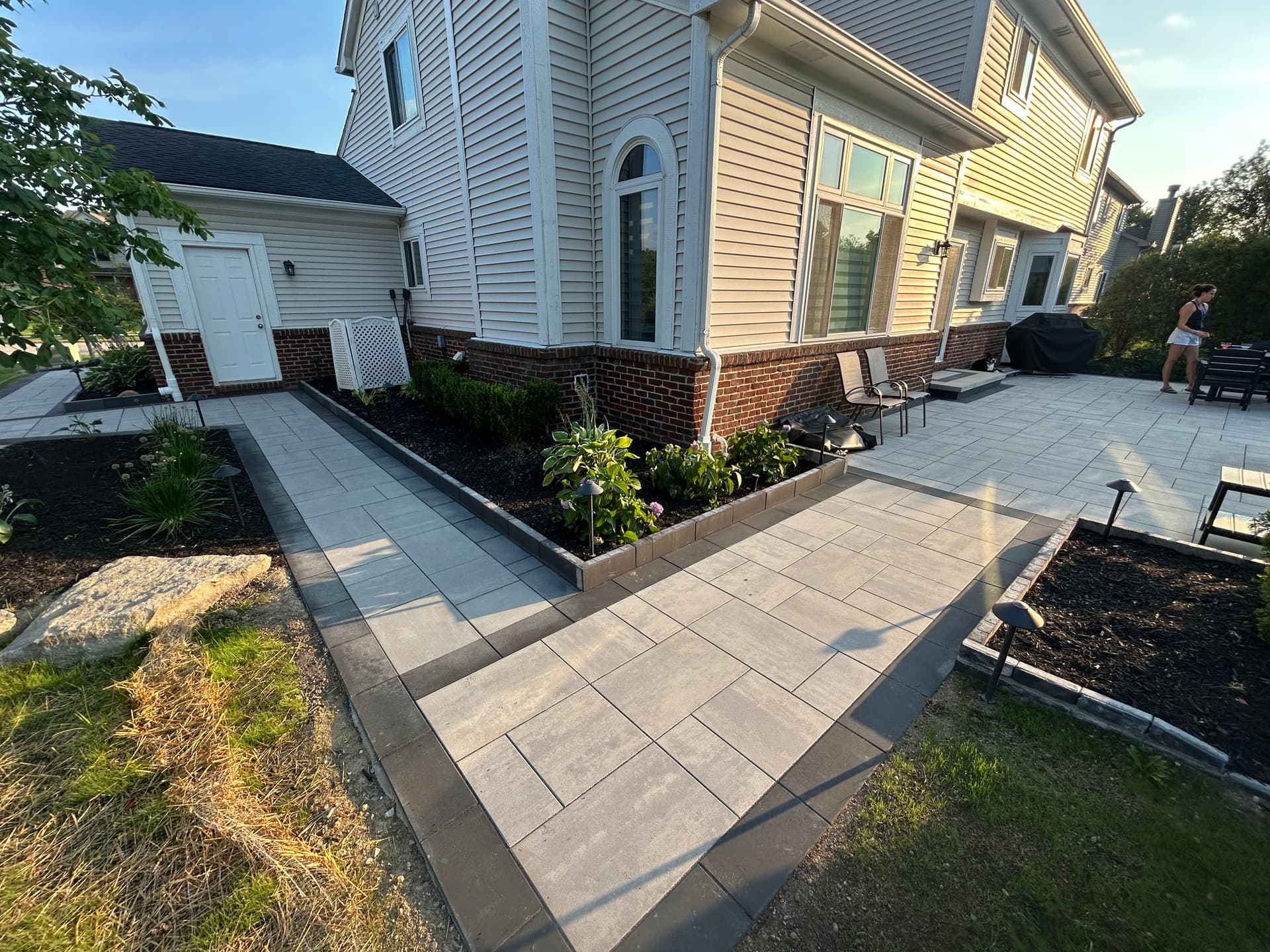 Gallery photos for Custom Paver Patio, Walkways and Full Landscape Installation in South Lyon: Image #3