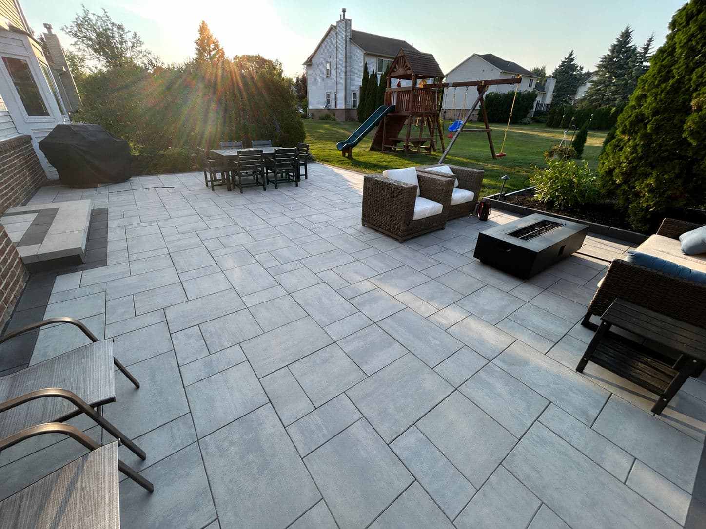 Gallery photos for Custom Paver Patio, Walkways and Full Landscape Installation in South Lyon: Image #1