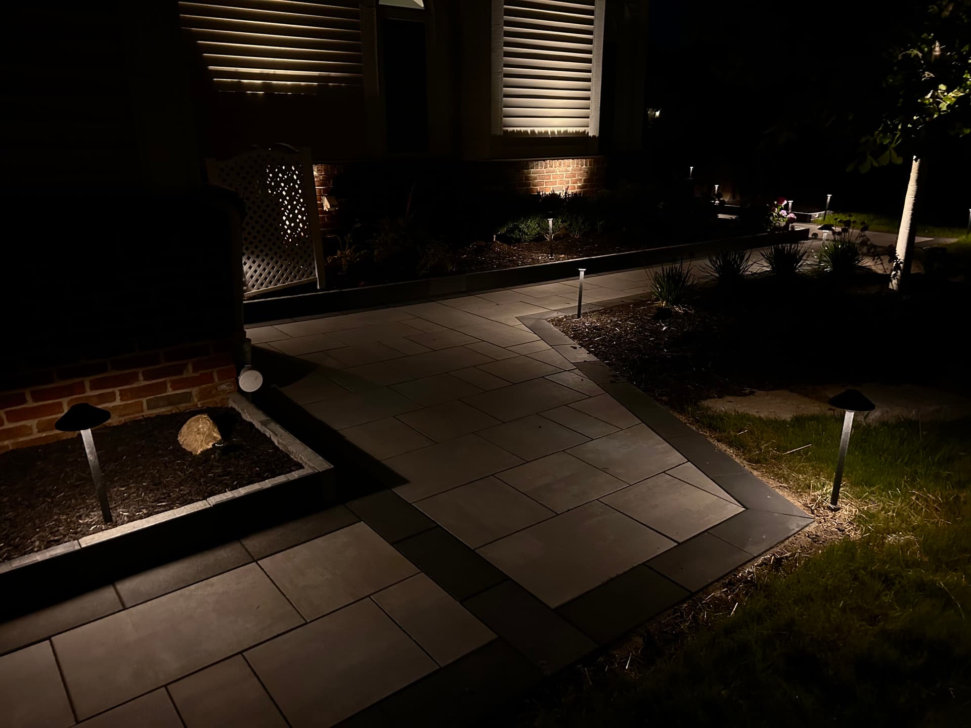 Paver Walkway and Patio Lighting Done Right in South Lyon image
