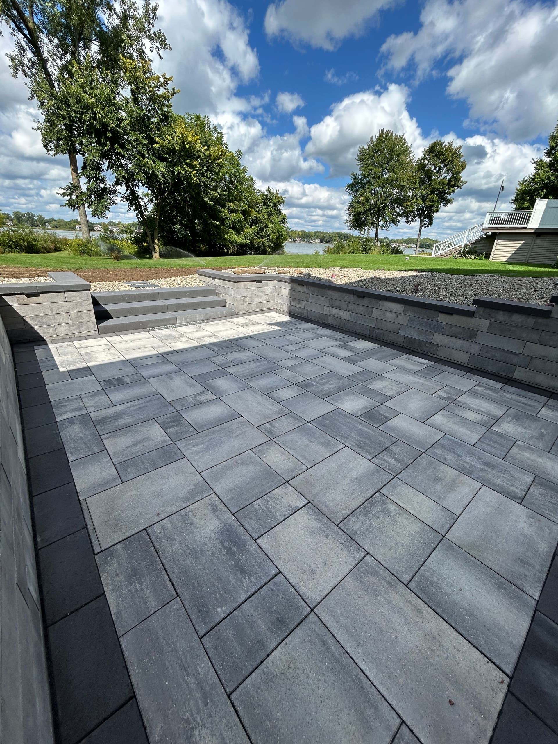 Gallery photos for Paver Patio and Retaining Wall Build in Linden That Started Way Underground: Image #3