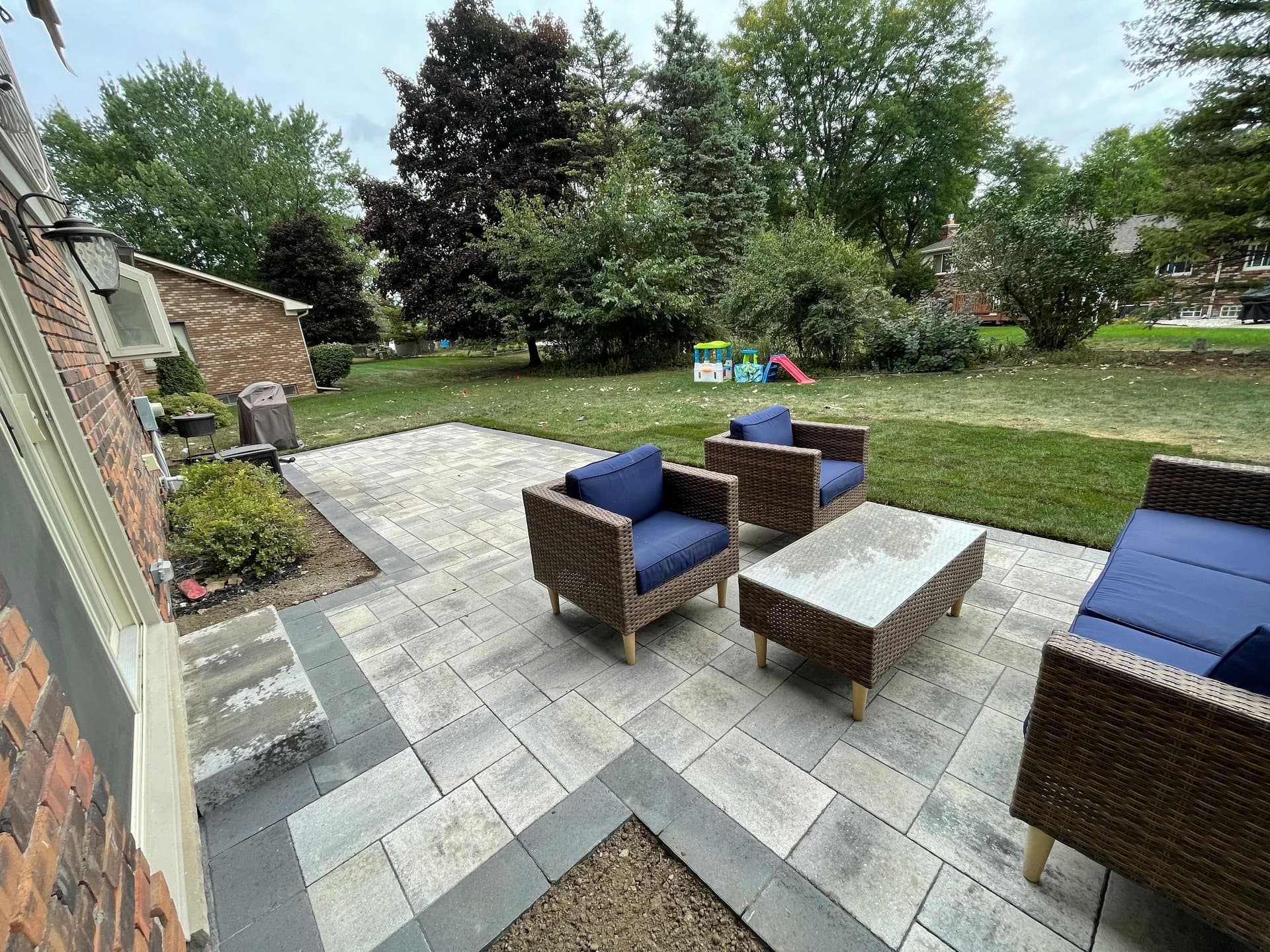 Gallery photos for Paver Patio Install Gives Livonia Backyard a New Purpose: Image #1