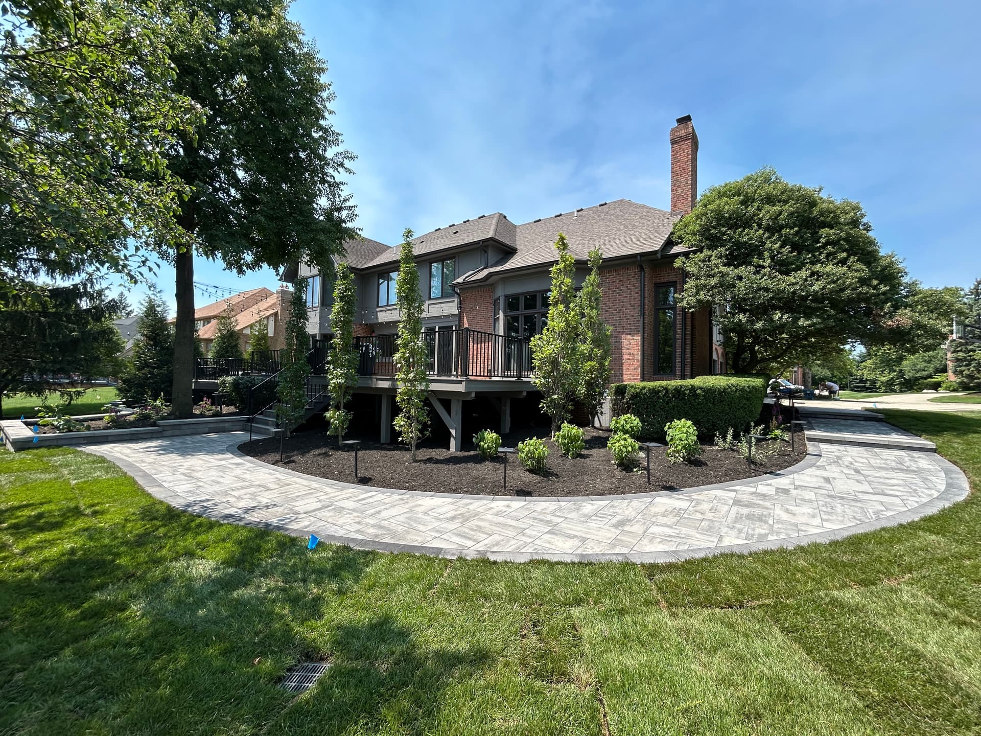 Gallery photos for Backyard Overhaul with Pavers, Retaining Walls, and Full Landscape Install: Image #2