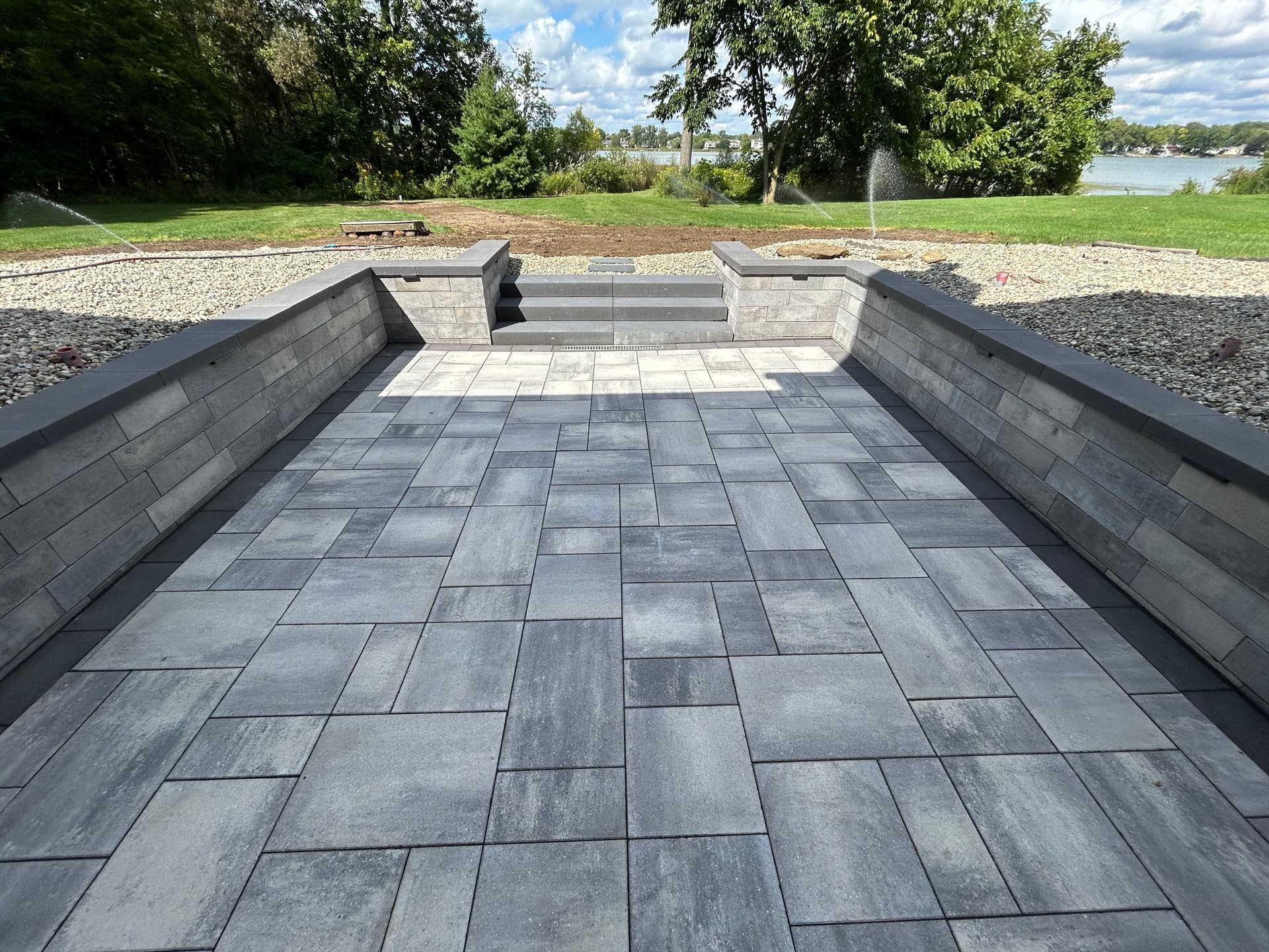 Gallery photos for Paver Patio and Retaining Wall Build in Linden That Started Way Underground: Image #4