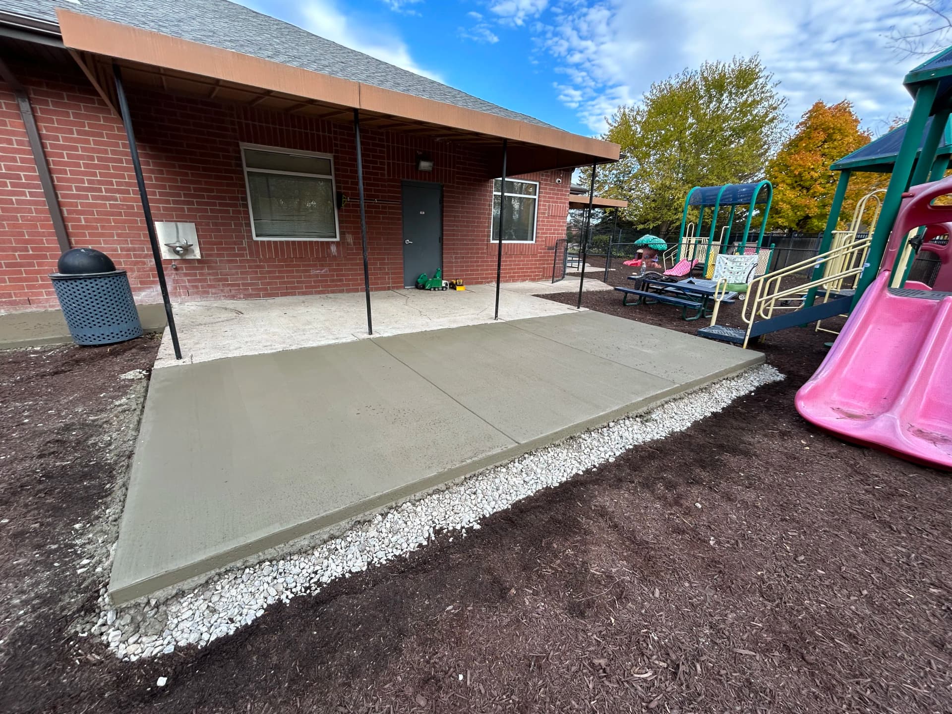 Concrete Pad Installation at a Northville Playground image